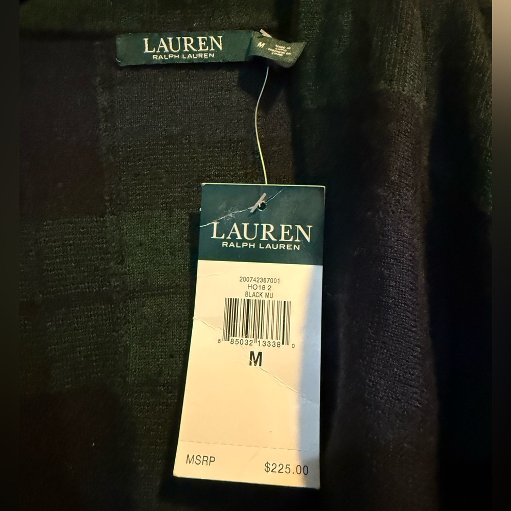 Ralph Lauren Black and Green Cardigan NWT Size 10 - Picture 4 of 5